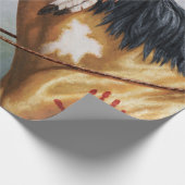 Buckskin Pinto Indiaans oorlogspaard Cadeaupapier (Hoek)