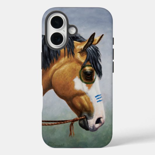 Buckskin Pinto Native American War Horse Case-Mate iPhone Case (Achterkant)