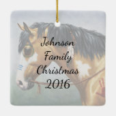 Buckskin Pinto Native American War Horse Keramisch Ornament (Achterkant)