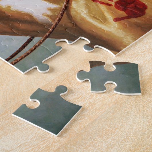 Buckskin Pinto Native American War Horse Legpuzzel (Zijkant)