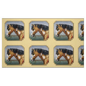 Buckskin Pinto Native American War Horse Stof (Fat Quarter)