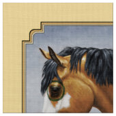 Buckskin Pinto Native American War Horse Stof (Close Up)