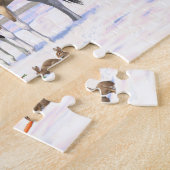 Buckskin pinto verf kwart paarden in sneeuw legpuzzel (Zijkant)