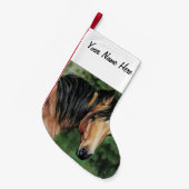 Buckskin Quarter Horse mare Kleine Kerstsok (Voorkant (Hangend))