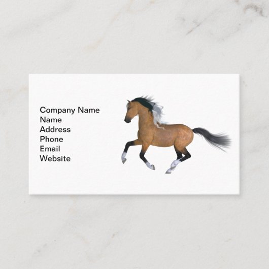 Buckskin Quarter Horse Visitekaartje (Voorkant)
