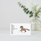 Buckskin Quarter Horse Visitekaartje (Staand voorkant)