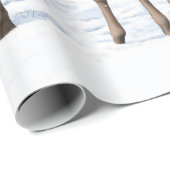 Buckskin Quarter Horses op sneeuw Cadeaupapier (Rol Hoek)