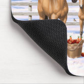 Buckskin Quarter Horses op sneeuw Muismat (Hoek)