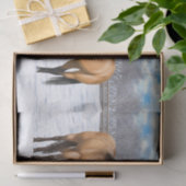 Buckskin Quarter Horses op sneeuw Tissuepapier (Geschenk)
