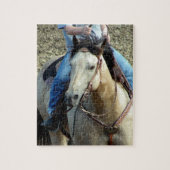 Buckskin Rodeo Horse Legpuzzel (Verticaal)