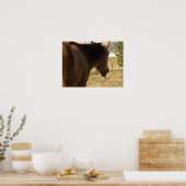 Buckskin tikt zijn tong uit poster (Keuken)