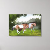 Buckskin Tobiano Paint Horses Canvas Afdruk (Voorkant)
