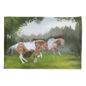 Buckskin Tobiano Paint Horses Kussensloop (Achterkant)