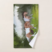 Buckskin Tobiano Paint Horses Print Bad Handdoek (Handdoek)