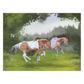 Buckskin Tobiano Paint Horses Tafelkleed (Voorkant (Horizontaal))