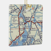 Bucksport Maine  Map Keramisch Ornament (Rechts)