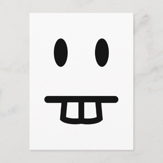 Bucktooth-gezicht Briefkaart (Voorkant)