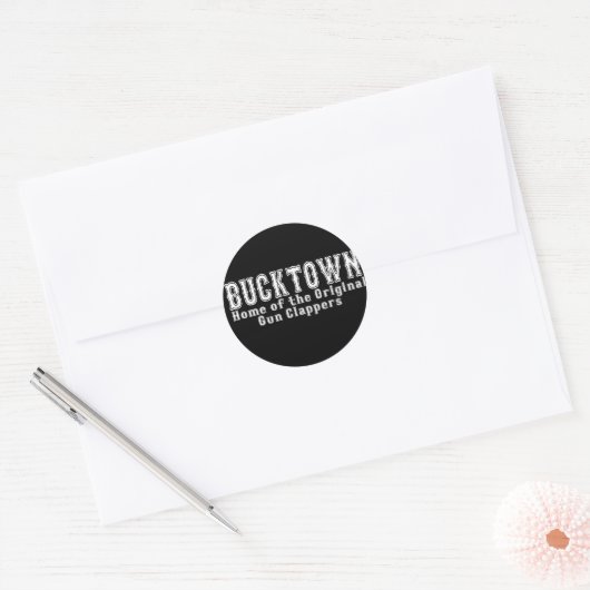 Bucktown Brooklyn Ronde Sticker (Envelop)