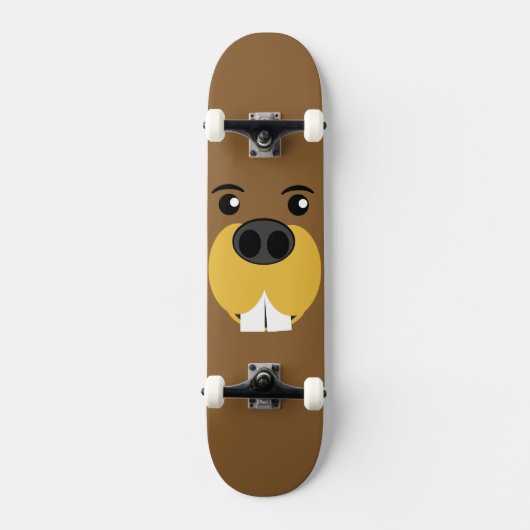 Bucky Beaver Face Persoonlijk Skateboard (Voorkant)