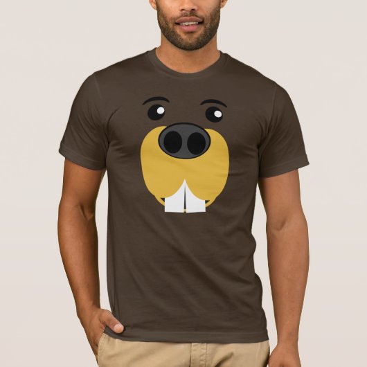 Bucky Beaver Face T-shirt (Voorkant)