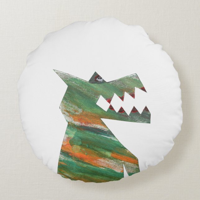 BUCKY en SNAPPER Rond Kussen (Achterkant)