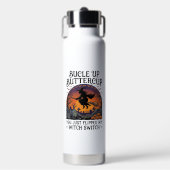 Bucle Omhoog Boterbloem Heks Schakelaar Halloween  Waterfles (Voorkant)