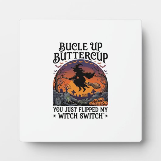 Bucle Omhoog Boterbloem Heks Switch Halloween Beze Fotoplaat (Voorkant)