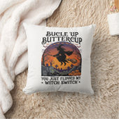 Bucle Up Buttercup Heks Switch Halloween Bezem Pu Kussen (Deken)