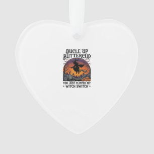 Bucle Up Buttercup Heks Switch Halloween Bezem Pu Ornament