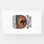 Bucle Up Buttercup Heksen Switch Halloween Bezem P Spandoek (Horizontaal)