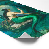 Buclid  zeemeermin in spiegelprint poster (Hoek)