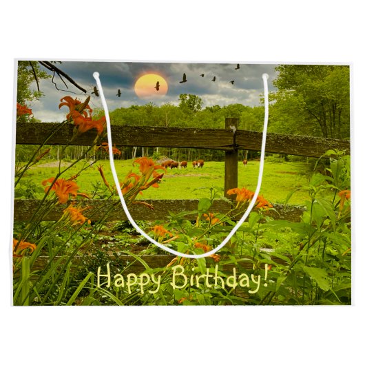 Bucolide Sunset Pasture Groot Cadeauzakje (Achterkant)