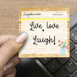 Bucolische boerderij, lampen en bloemen 3" x "3 post-it® notes