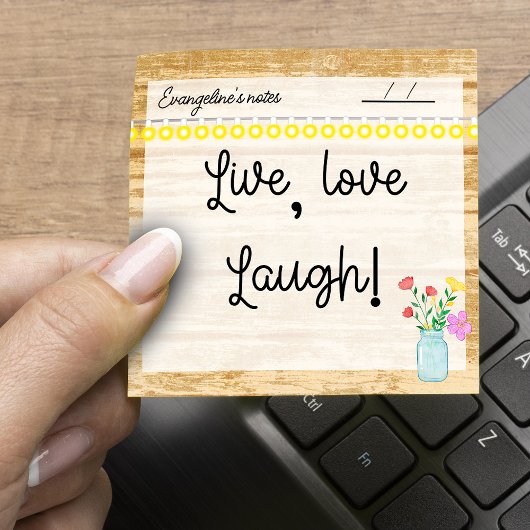 Bucolische boerderij, lampen en bloemen 3" x "3 post-it® notes