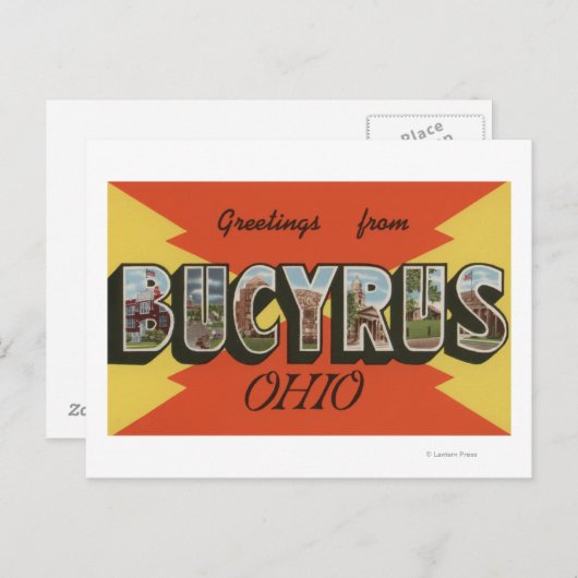 Bucyrus, OhioLarge Letter ScenesBucyrus, OH Briefkaart (Voorkant / Achterkant)