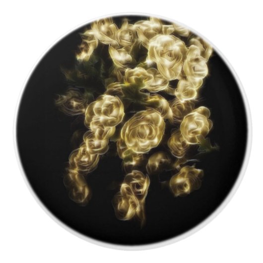 Bud Gilt Keramische Knop (Voorkant)