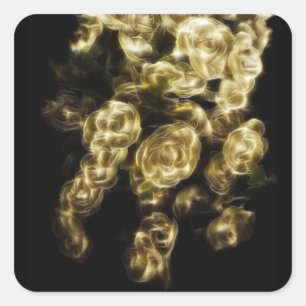 Bud Gilt Vierkante Sticker