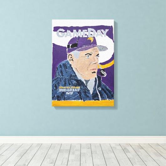 Bud Grant Canvas Afdruk (Insitu (Houten vloer))