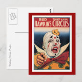 Bud Hawkins  Circus Briefkaart (Voorkant / Achterkant)