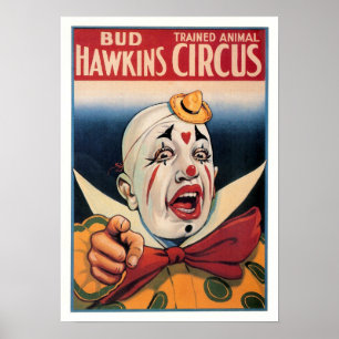 Bud Hawkins  Circus Poster