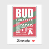 BUD Luchthaven Boedapest Sticker (Vel)