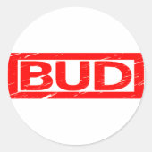 Bud Stamp Ronde Sticker (Voorkant)