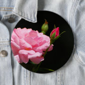 Bud van een roos ronde button 6,0 cm (In situ)