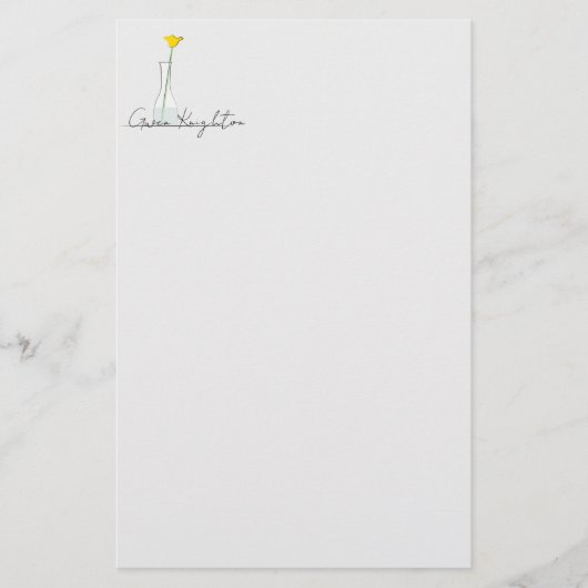Bud Vase Stationery Briefpapier (Voorkant)