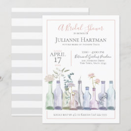 Bud Vases Botanical Wedding Shower Kaart