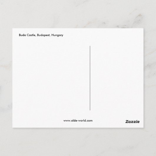 Buda Castle, Boedapest, Hongarije Briefkaart (Achterkant)