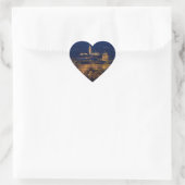 Buda Castle Hungary Boedapest 's nachts Hart Sticker (Tas)