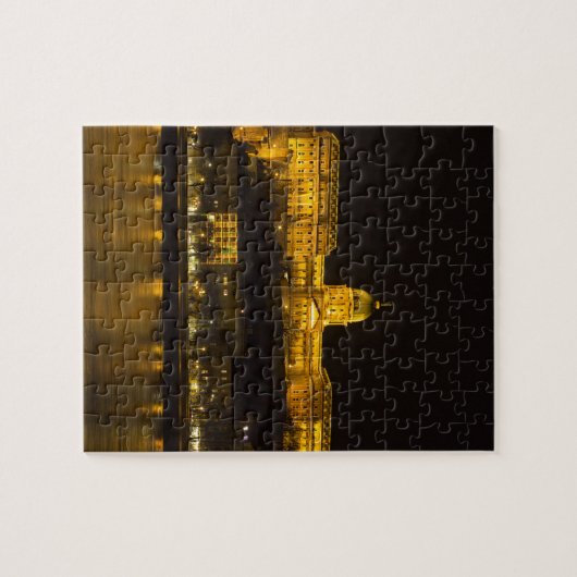 Buda Castle Hungary Boedapest 's nachts Legpuzzel (Horizontaal)