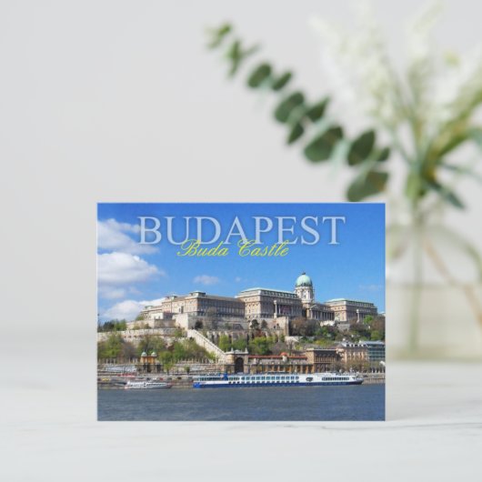Buda Castle over de Donau in Boedapest Briefkaart (Staand voorkant)