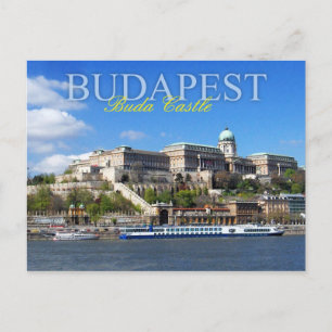 Buda Castle over de Donau in Boedapest Briefkaart